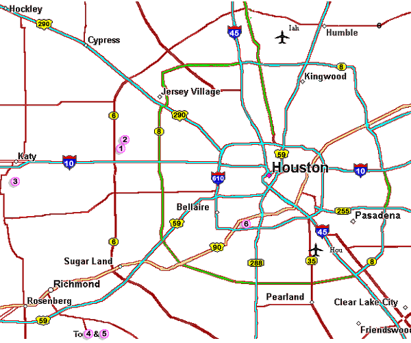 Houston Area Map